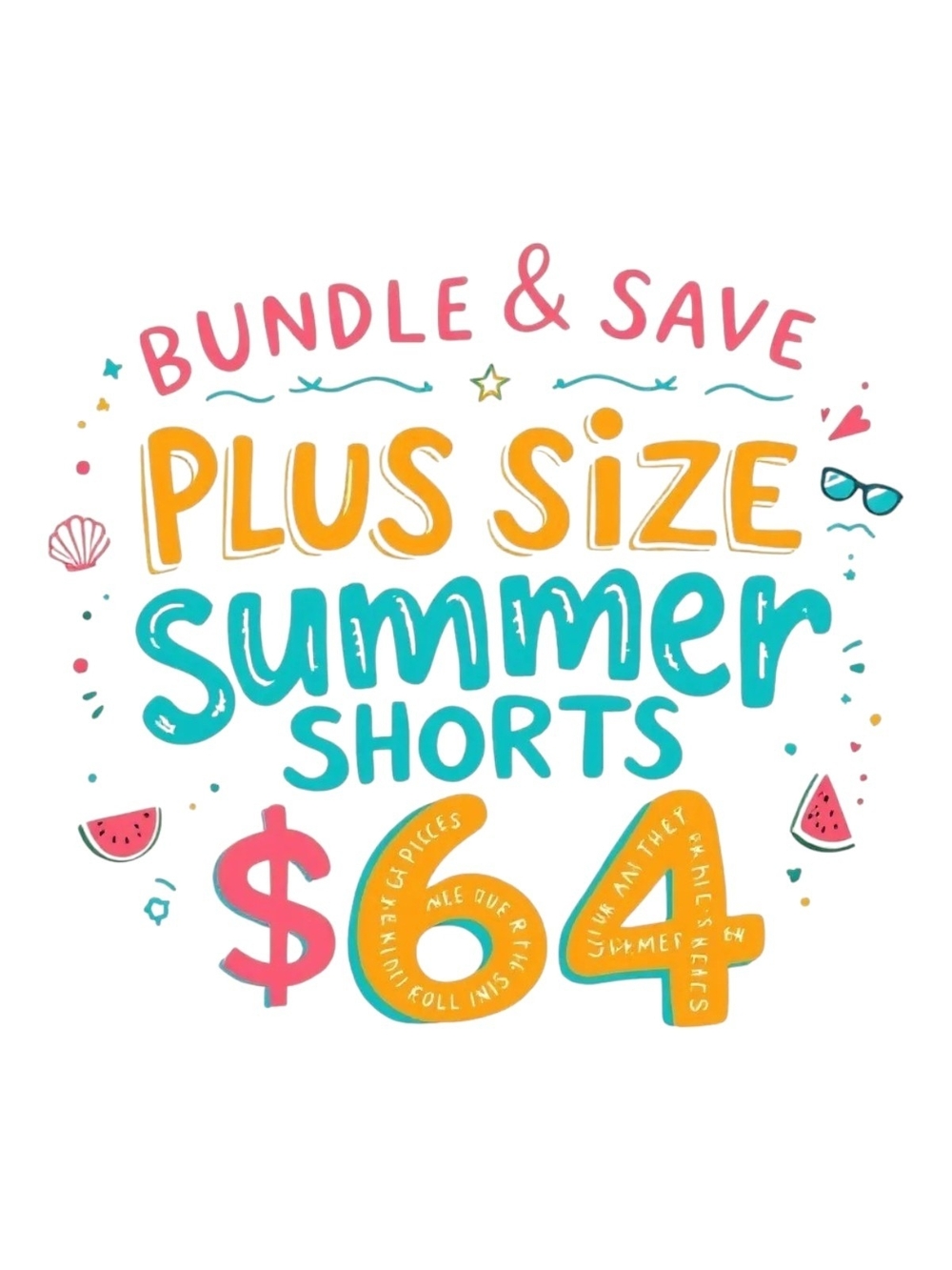Women's Plus Size 18 Summer Shorts Capsule – Denim, Pink, White & Black”